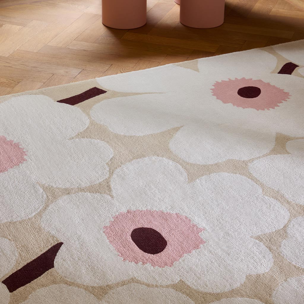 Marimekko Unikko Beige/Pink 132402 Rug - Love-Rugs