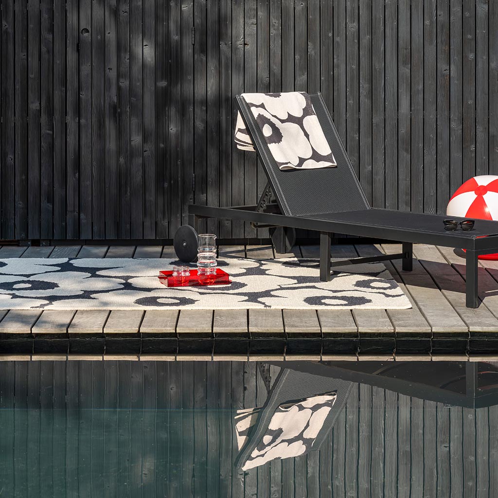 Marimekko Unikko Charcoal/White Outdoor 434305 Rug - Love-Rugs