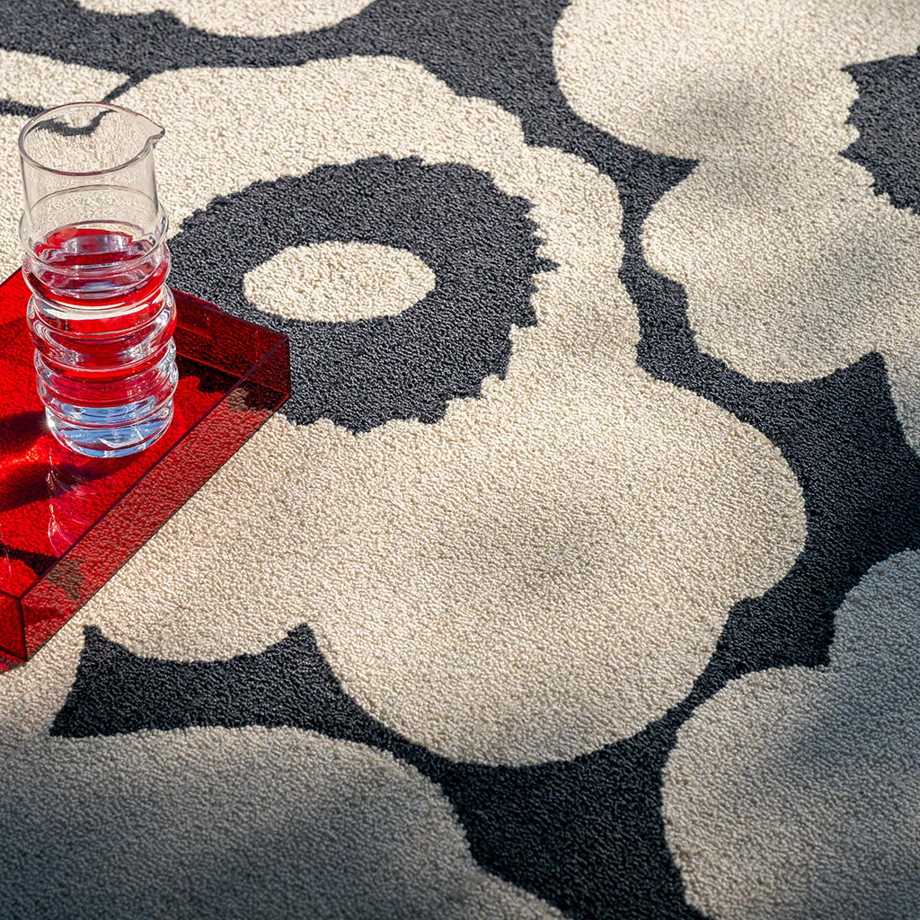 Marimekko Unikko Charcoal/White Outdoor 434305 Rug - Love-Rugs