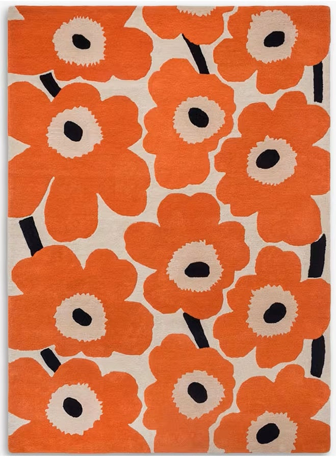 Marimekko Unikko Orange Red 132403 Rug - Love-Rugs