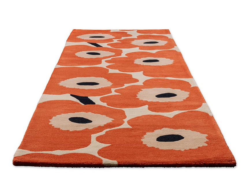 Marimekko Unikko Orange Red 132403 Runner Rug - Love-Rugs