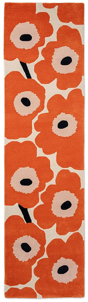 Marimekko Unikko Orange Red 132403 Runner Rug - Love-Rugs