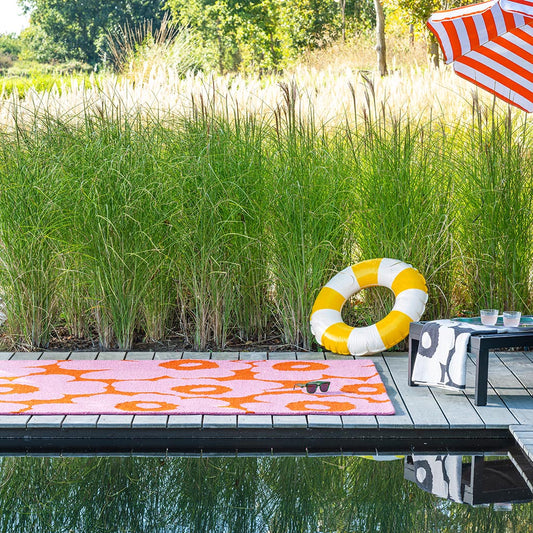 Marimekko Unikko Pink-Orange Outdoor 434302 Rug - Love-Rugs alternate image