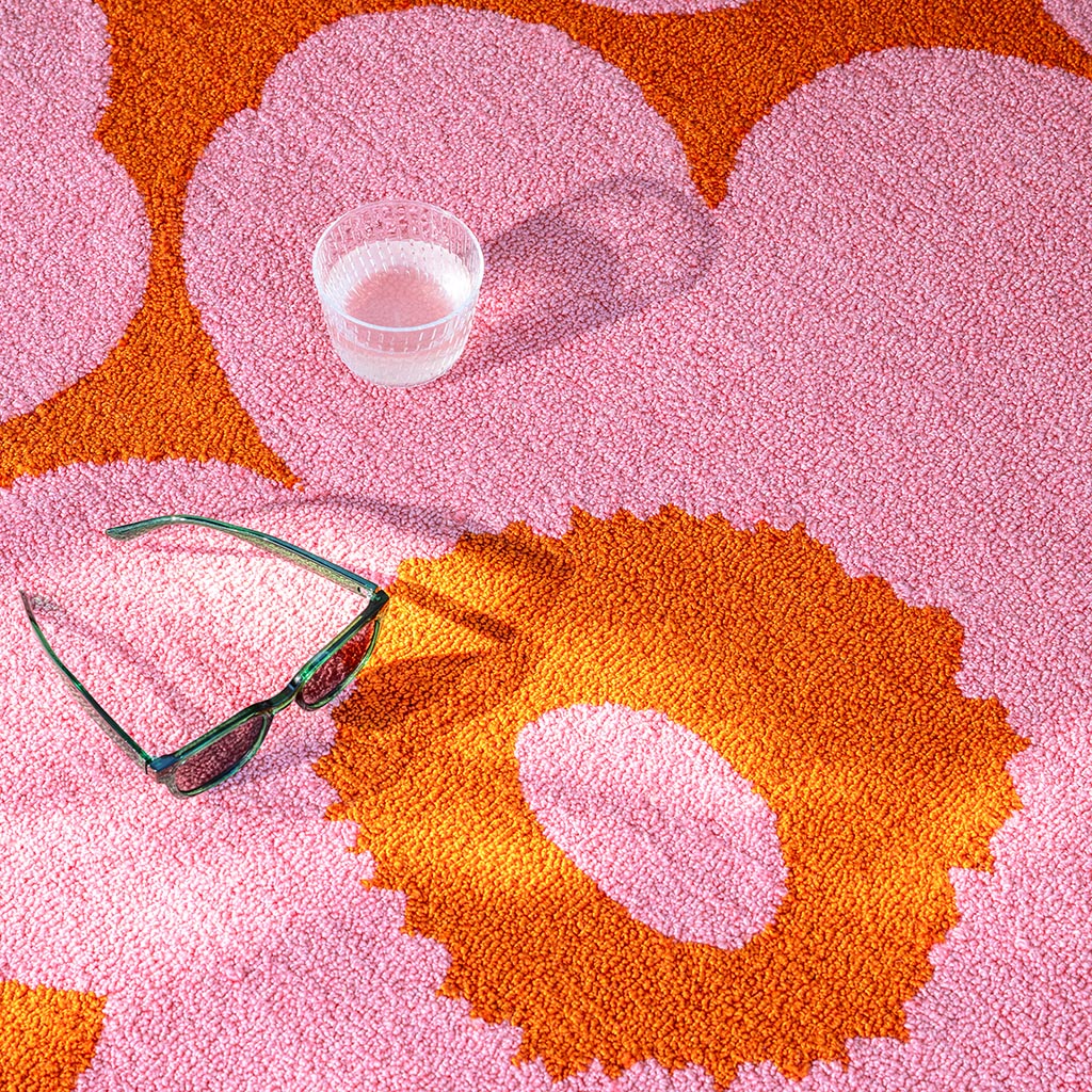 Marimekko Unikko Pink-Orange Outdoor 434302 Rug - Love-Rugs