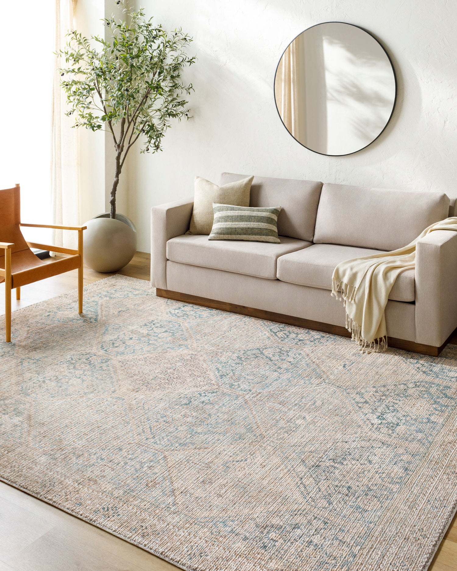 Marlene Becki Owens x Livabliss Vintage Oriental Boho Light Beige/Emerald BOMN2304 Rug - Love-Rugs