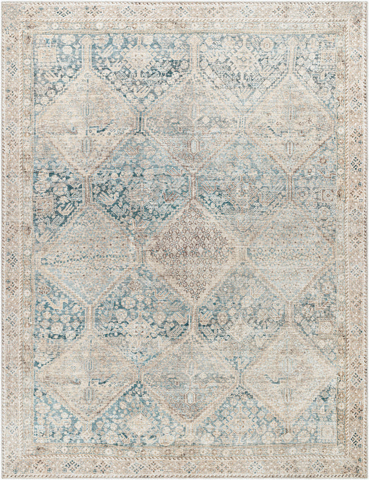 Marlene Becki Owens x Livabliss Vintage Oriental Boho Light Beige/Emerald BOMN2304 Rug - Love-Rugs