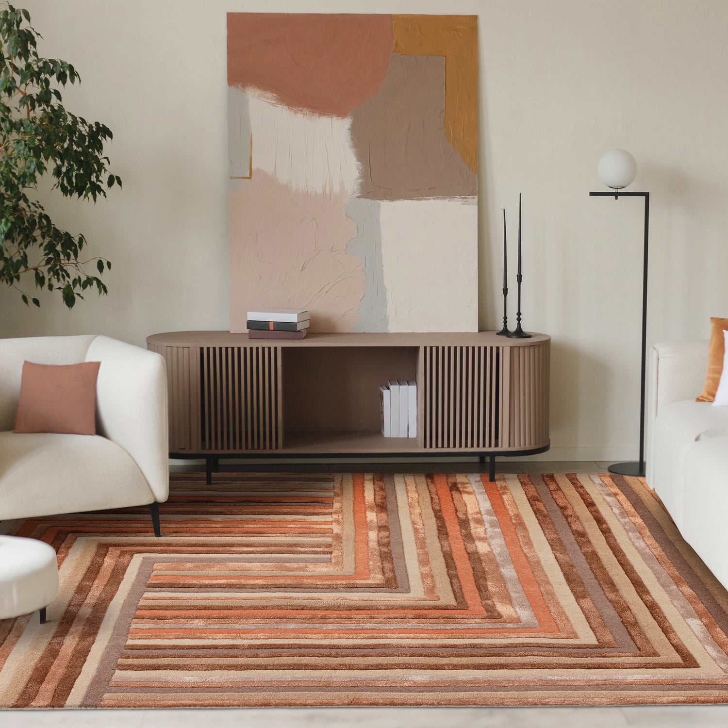 Matrix Network Terracotta MAX80 Rug