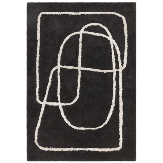 Matrix Infinity Charcoal Rug - Love-Rugs