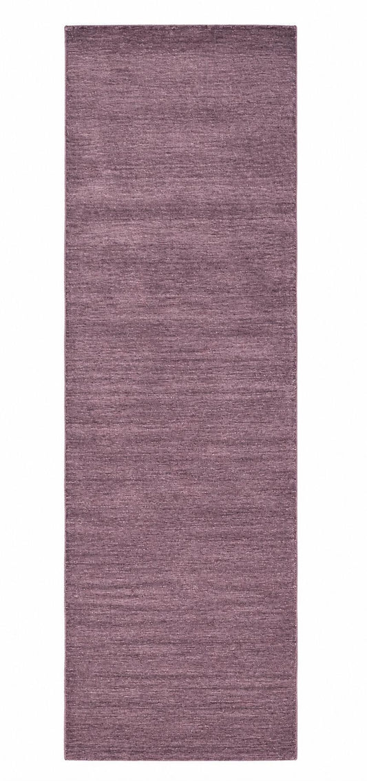 Elgin Mulberry Purple Wool Hall Runner Rug