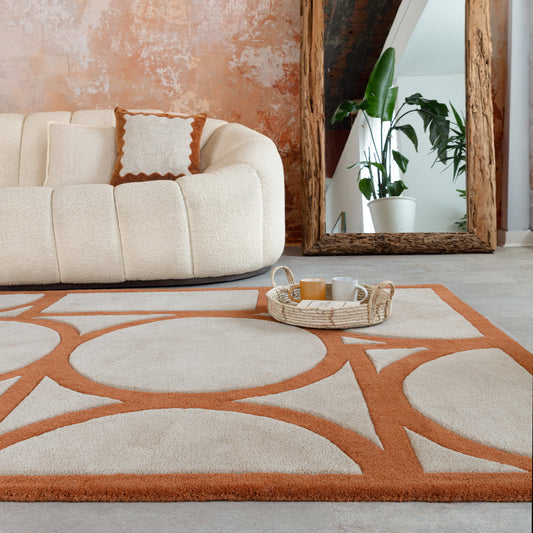 Metro Rust Rug - Love - Rugs alternate image