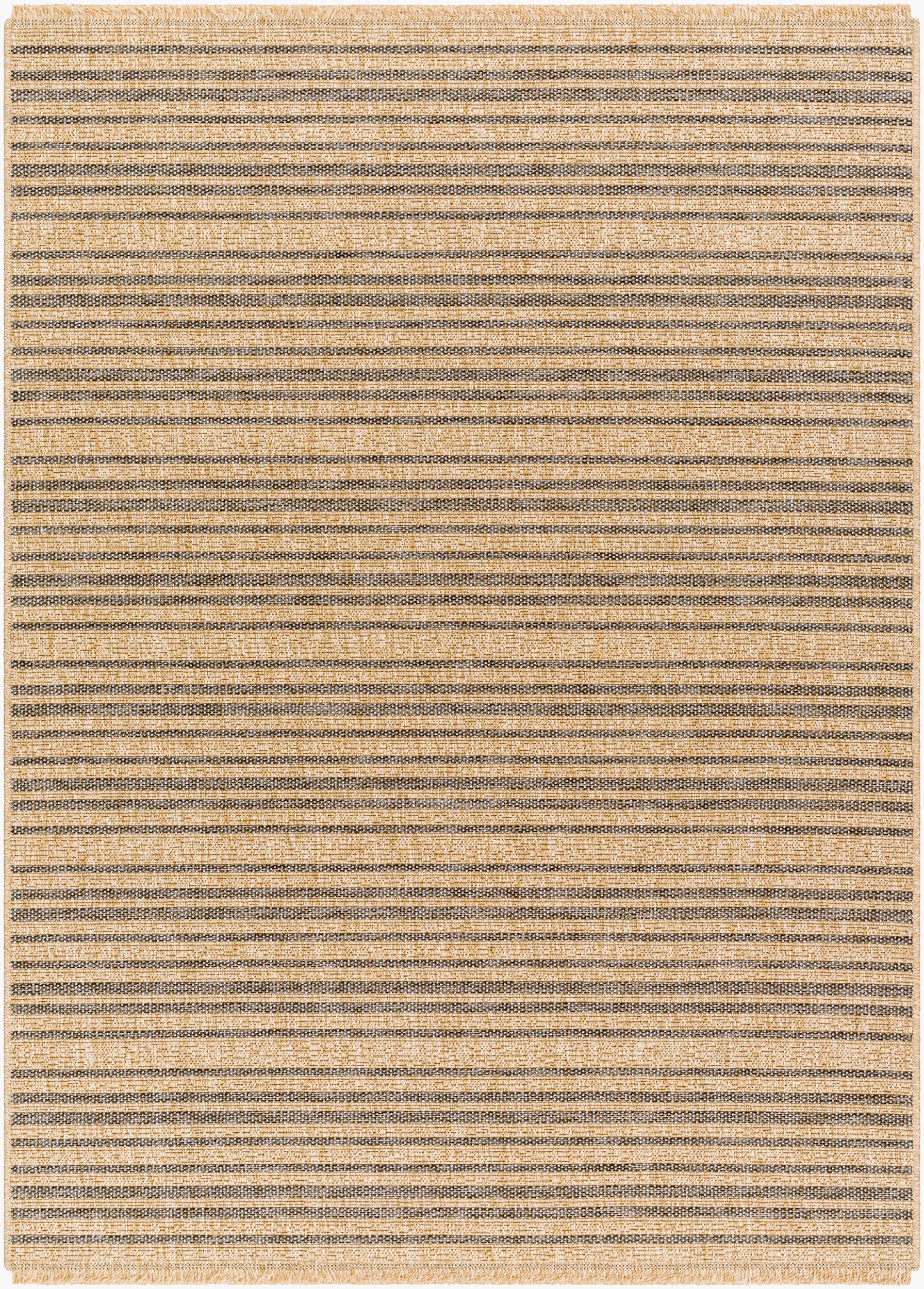 Mirage Indoor/Outdoor Cottage Jute-Look Brown Striped MGE2308 Rug ...