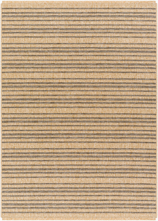 Mirage Indoor/Outdoor Cottage Jute-Look Brown Striped MGE2308 Rug - Love-Rugs