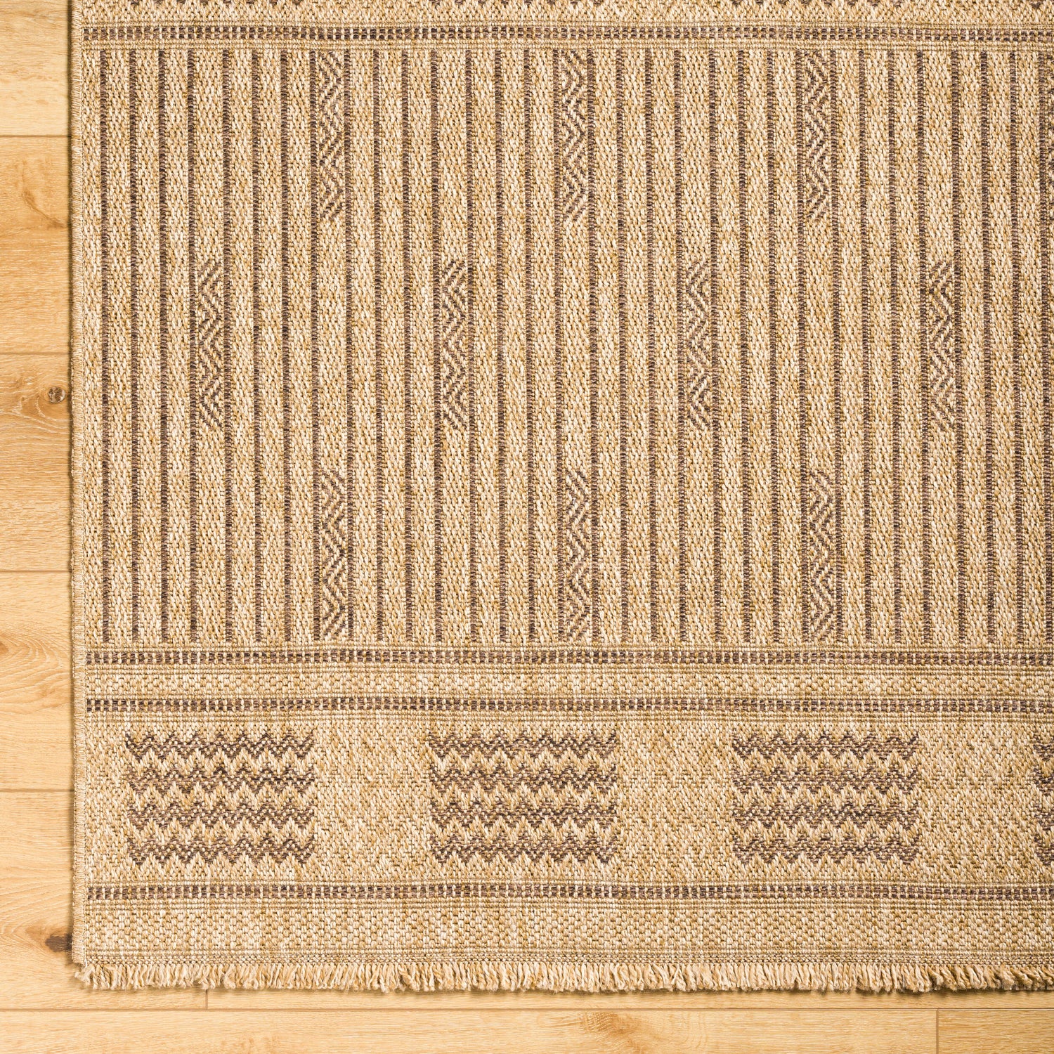 Mirage Indoor/Outdoor Cottage Jute-Look Dark Brown MGE2309 Rug - Love-Rugs