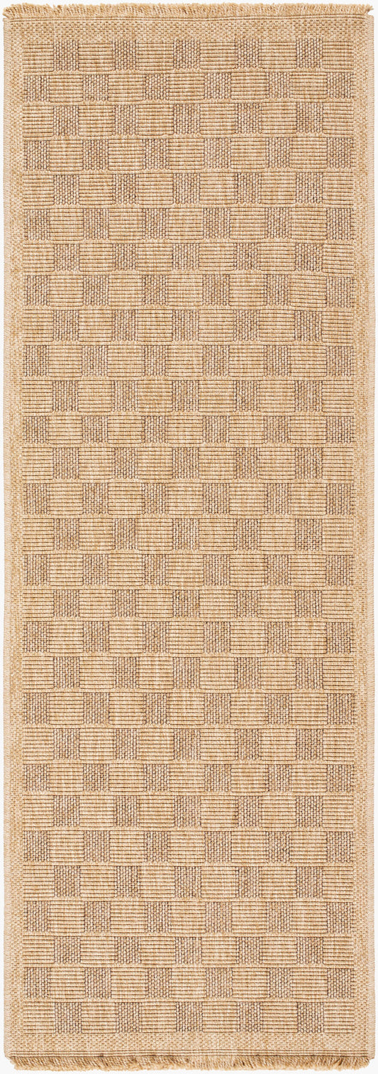 Mirage Indoor/Outdoor Jute-Look Checkered MGE2310 Runner Rug - Love-Rugs