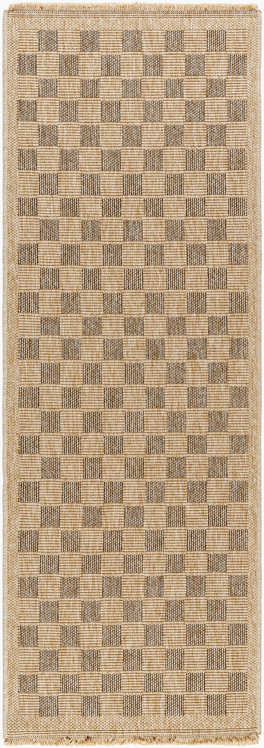 Mirage Indoor/Outdoor Jute-Look Checkered MGE2311 Runner Rug - Love-Rugs