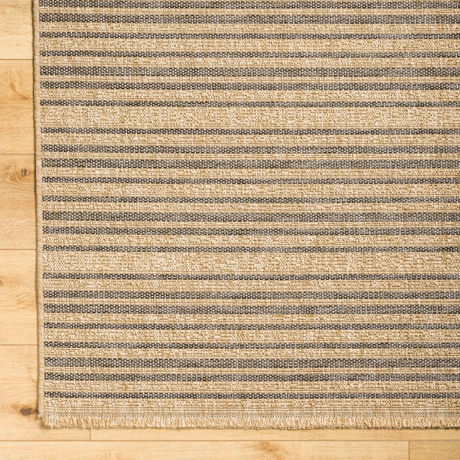 Mirage Indoor/Outdoorr Cottage Jute-Look Brown Striped MGE2308 Runner Rug - Love-Rugs