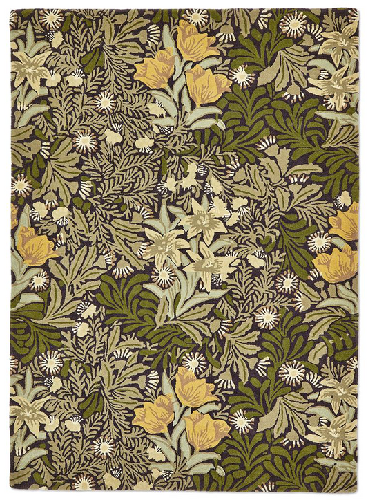 Morris & Co Bower Twining Vine Green 128207 Rug