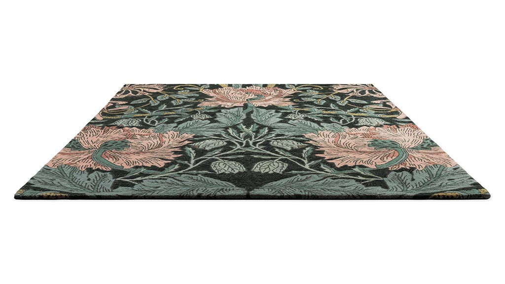Morris & Co Honeysuckle & Tulip Teal 130407 Rug - Love-Rugs