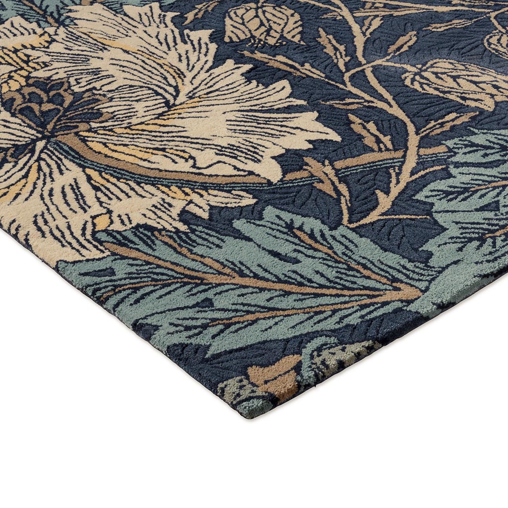 Morris & Co Honeysuckle & Tulip Woad/Thyme 130408 Rug - Love-Rugs