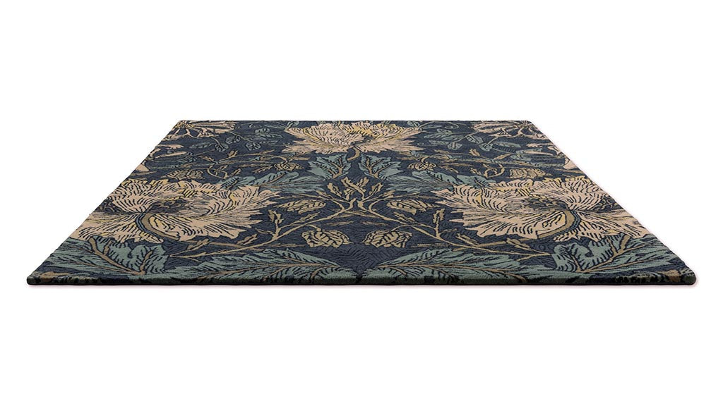 Morris & Co Honeysuckle & Tulip Woad/Thyme 130408 Rug - Love-Rugs