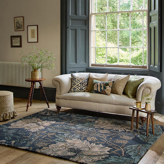Morris & Co Honeysuckle & Tulip Woad/Thyme 130408 Rug - Love-Rugs alternate image