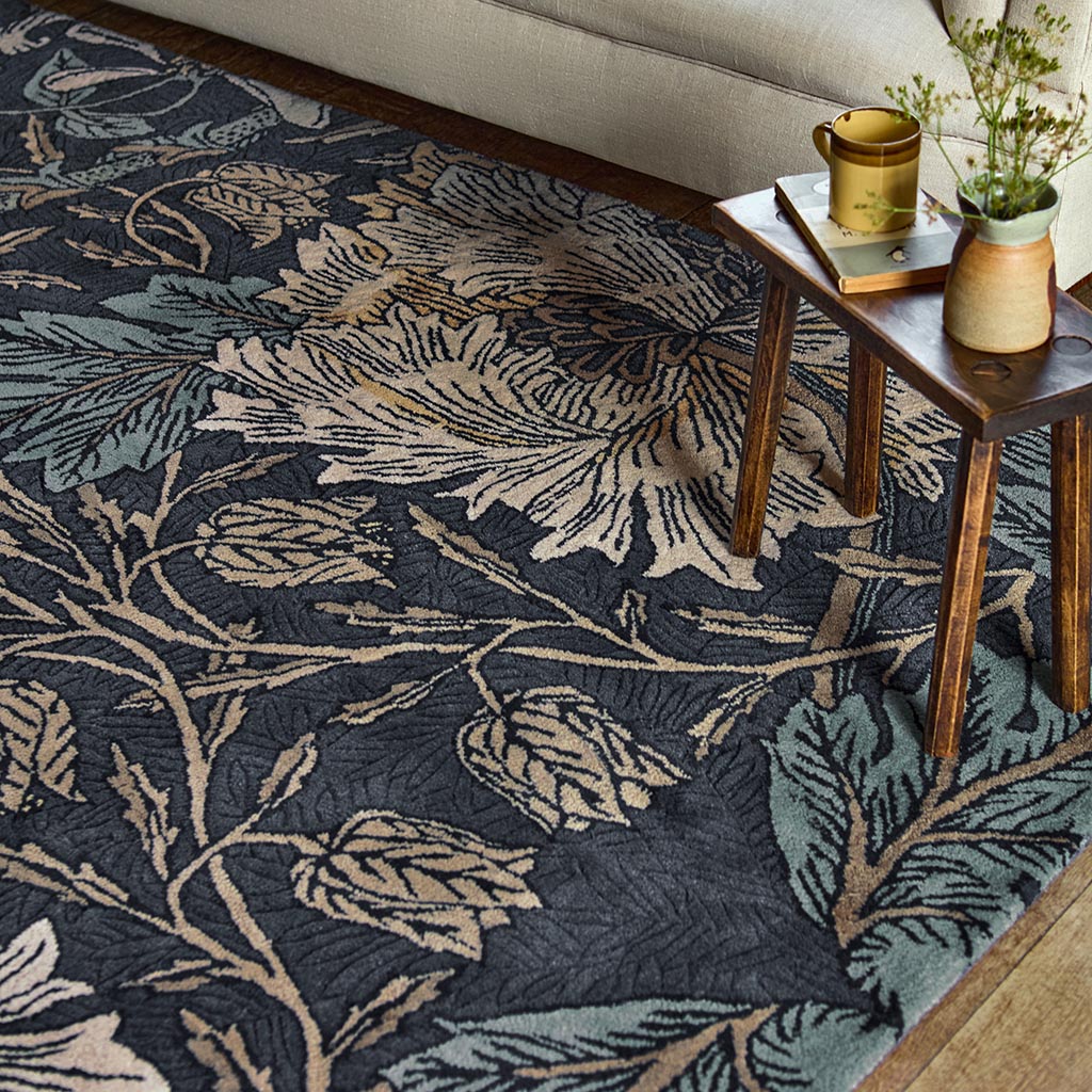 Morris & Co Honeysuckle & Tulip Woad/Thyme 130408 Rug - Love-Rugs