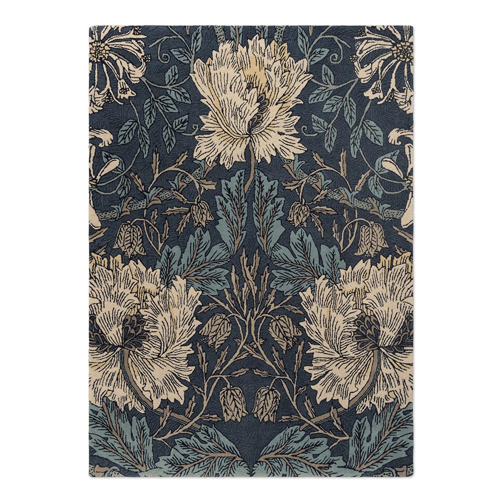 Morris & Co Honeysuckle & Tulip Woad/Thyme 130408 Rug - Love-Rugs