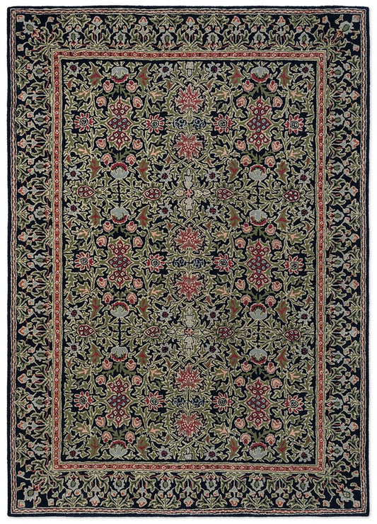 Morris & Co Morhun Wilton Weave Indigo 130808 Rug - Love-Rugs