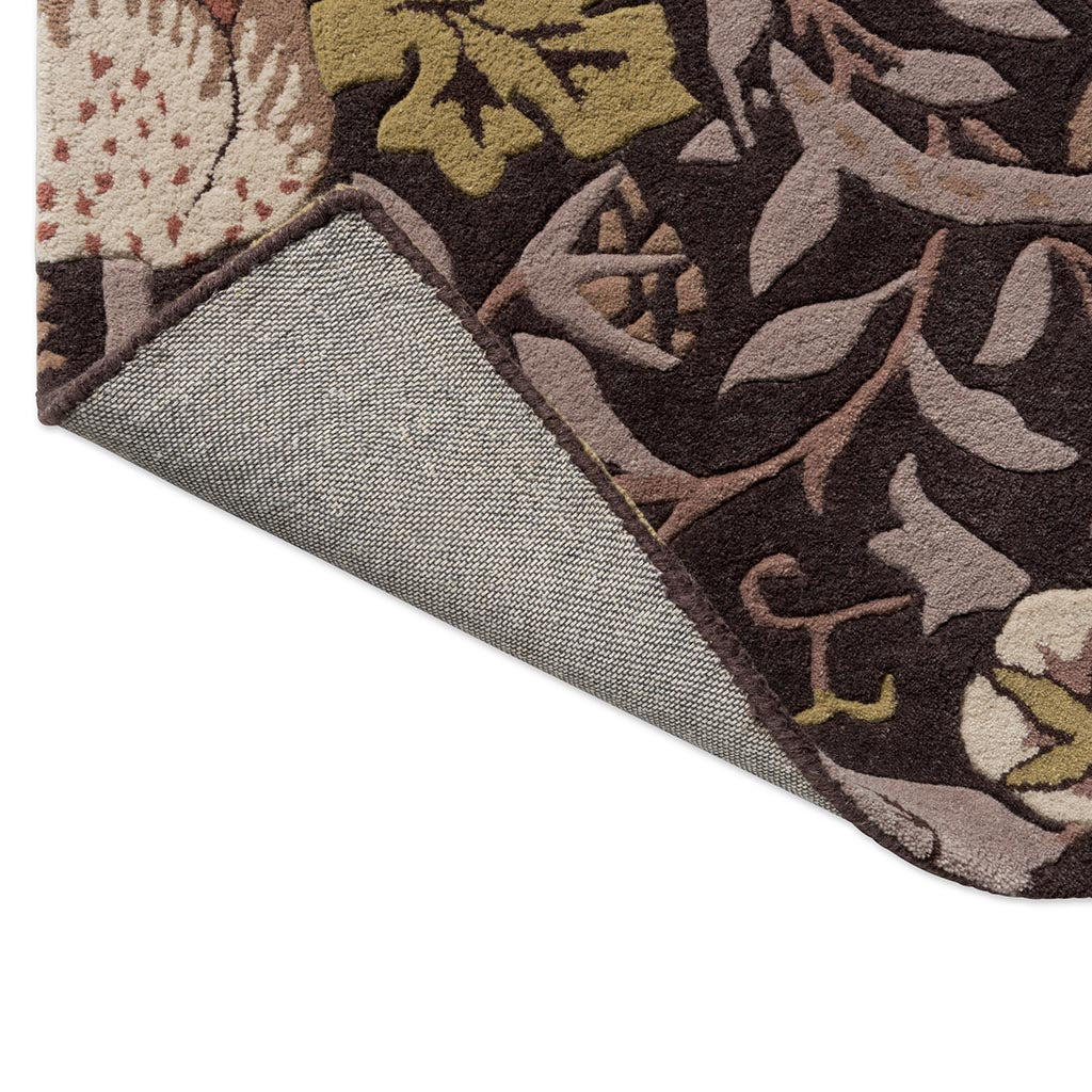 Morris & Co Strawberry Thief 027705 Grape Rug - Love-Rugs