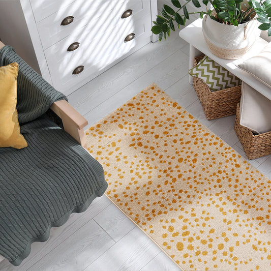 Muse Yellow Spotty Rug MU12 Runner - Love-Rugs alternate image