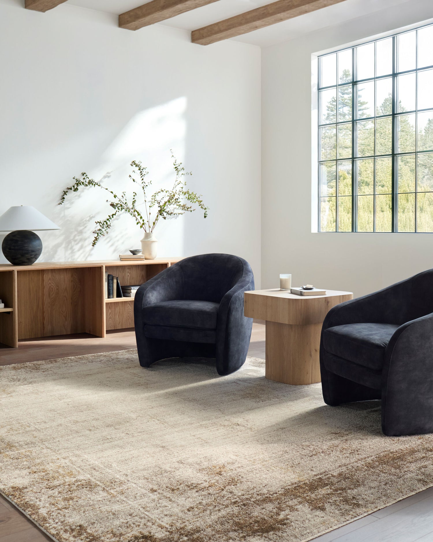 Myrtle Avenue Galey Alix x Livabliss Abstract Modern Marble Brown/Cream GAMY2303 Rug - Love-Rugs