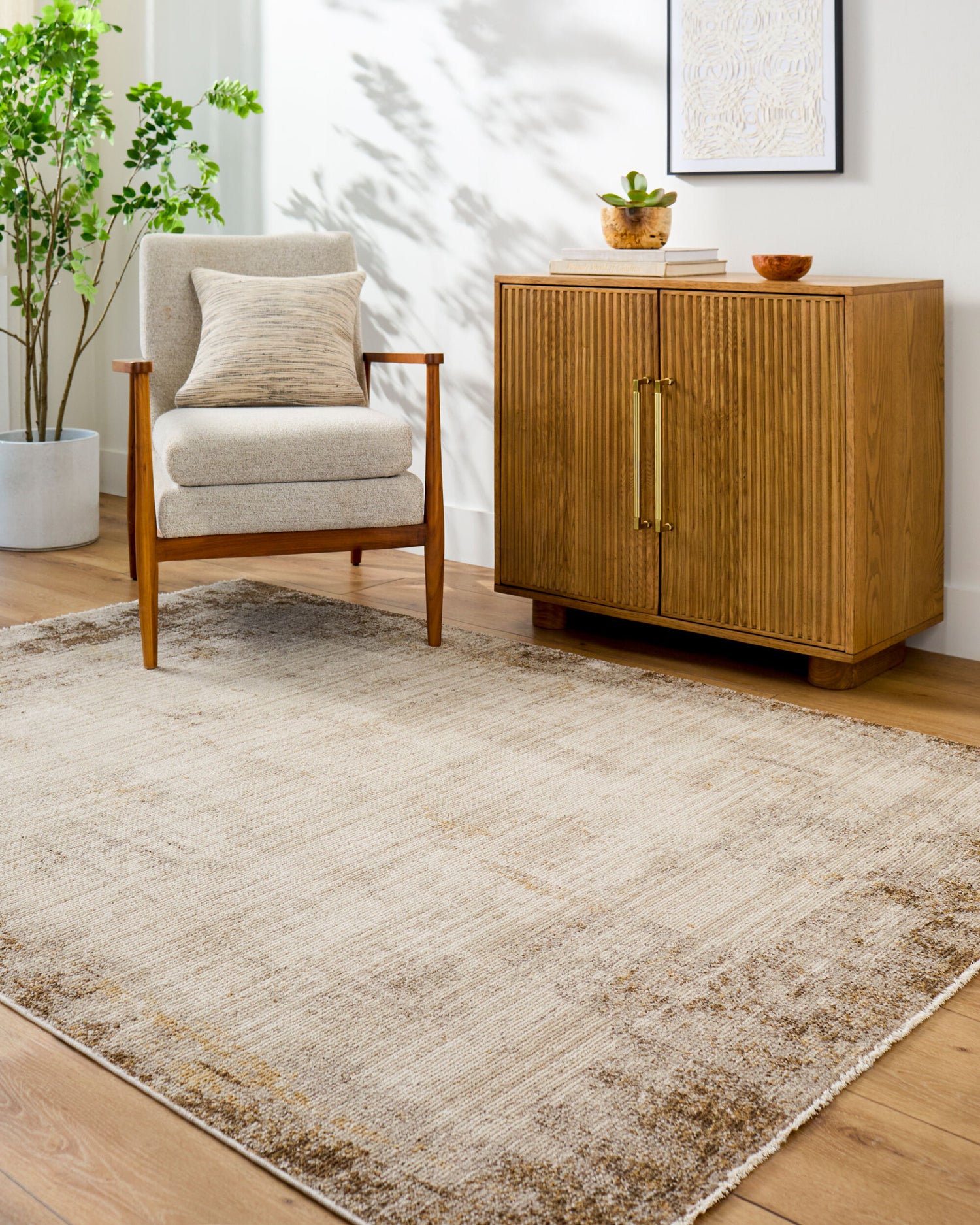 Myrtle Avenue Galey Alix x Livabliss Abstract Modern Marble Brown/Cream GAMY2303 Rug - Love-Rugs