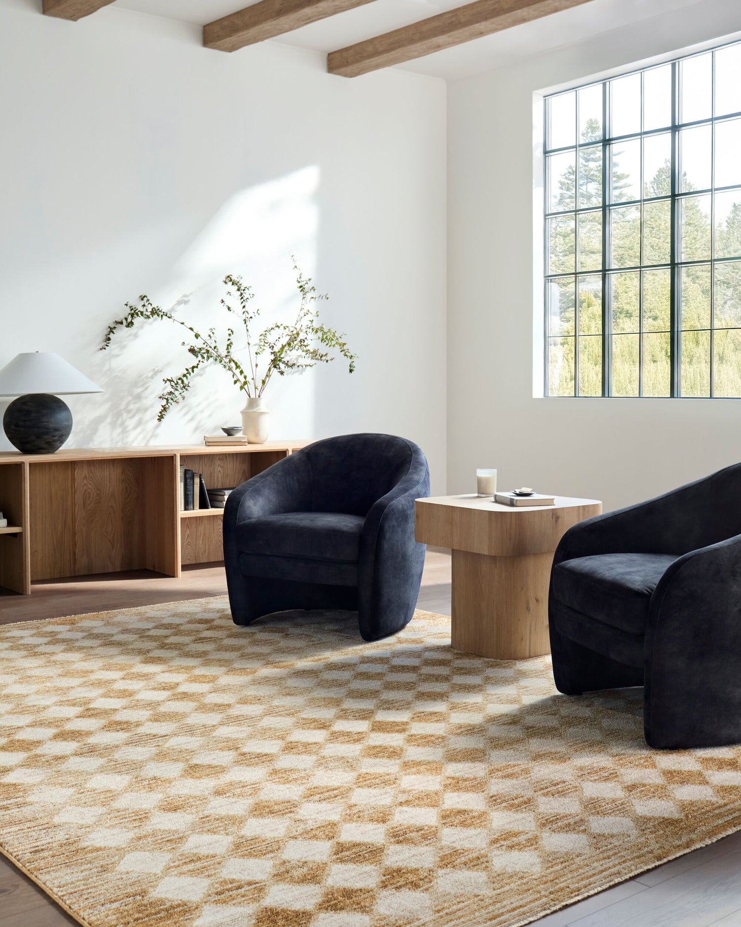 Myrtle Avenue Galey Alix x Livabliss Scandi Geometric Mustard/Cream GAMY2304 Rug - Love-Rugs