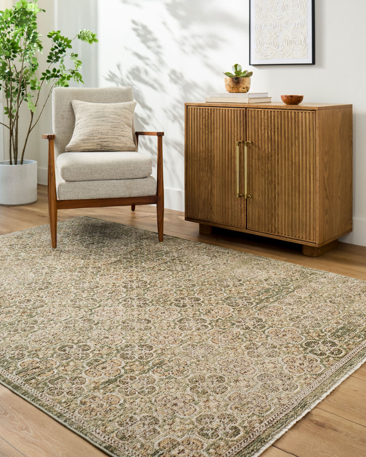 Myrtle Avenue Galey Alix x Livabliss Vintage Traditional Oriental Boho Brown/Olive GAMY2301 Rug - Love-Rugs
