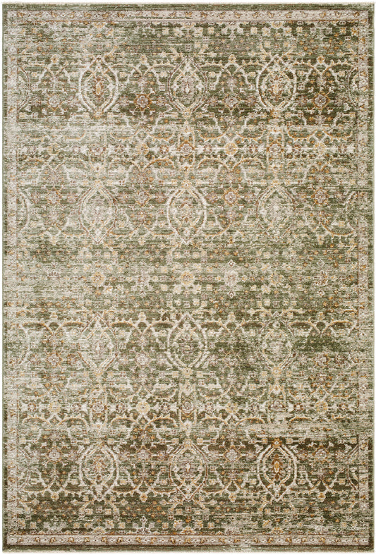 Myrtle Avenue Galey Alix x Livabliss Vintage Traditional Oriental Boho Olive/Cream GAMY2305 Rug - Love-Rugs