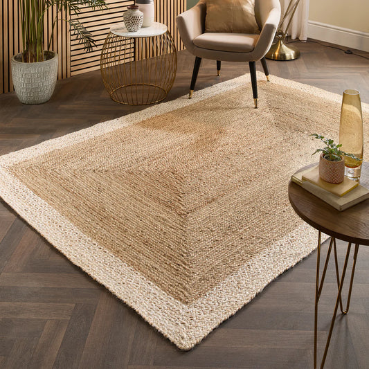 Origins Jute Border Natural White Rug alternate image