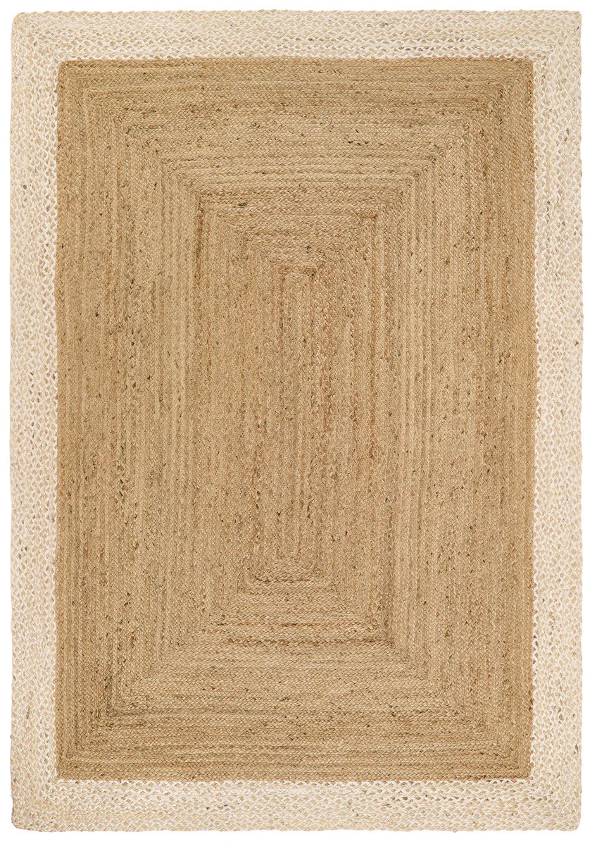 White Boarder Rug Origins Jute Border Natural White Rug – Love-Rugs