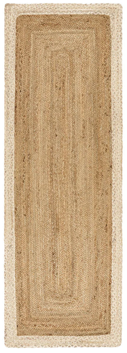 Origins Jute Border Natural White Runner Rug