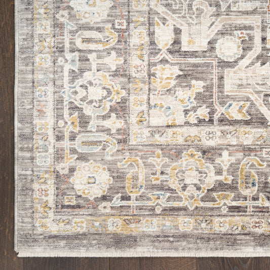 Nourison Antique Fusion ANF01 IVCHA Ivory Charcoal Rug - Love-Rugs