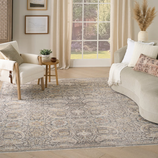 Nourison Antique Fusion ANF03 CHAMT Charcoal Multicolour Rug - Love-Rugs alternate image