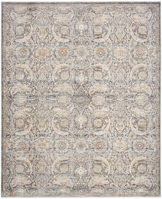 Nourison Antique Fusion ANF03 CHAMT Charcoal Multicolour Rug - Love-Rugs
