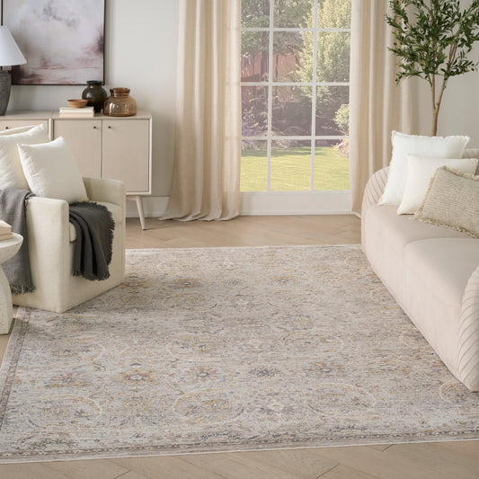 Nourison Antique Fusion ANF03 LTGRY Light Grey Rug - Love-Rugs alternate image