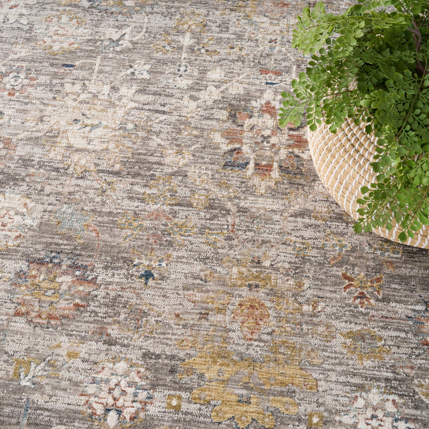 Nourison Antique Fusion ANF05 Grey Rug - Love-Rugs