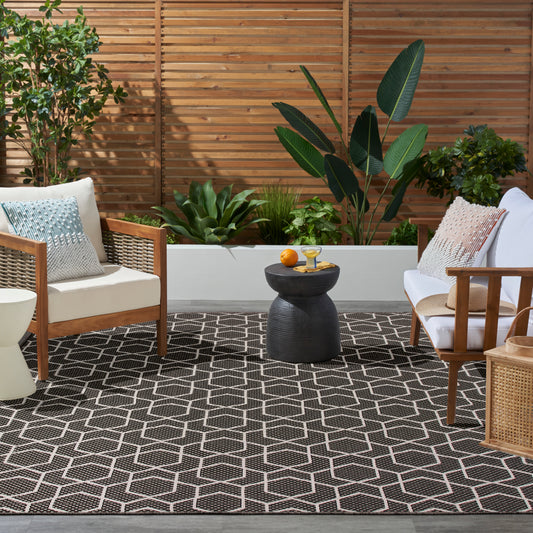 Nourison Horizon Indoor Outdoor HOZ01 Black Rug - Love-Rugs alternate image