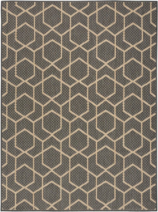 Nourison Horizon Indoor Outdoor HOZ01 Charcoal Rug - Love-Rugs