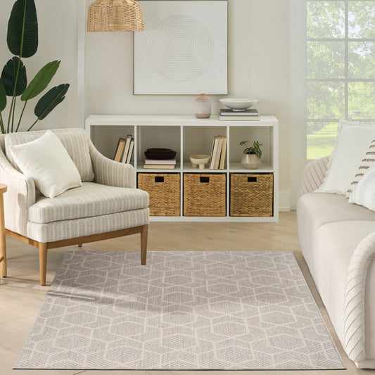 Nourison Horizon Indoor Outdoor HOZ01 Grey Rug - Love-Rugs alternate image