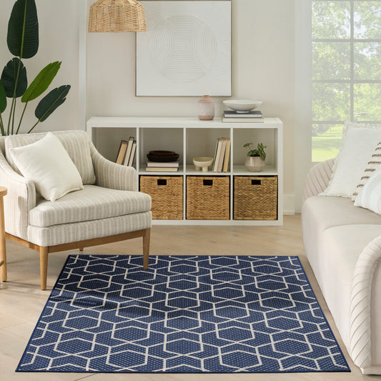 Nourison Horizon Indoor Outdoor HOZ01 Navy Rug - Love-Rugs alternate image