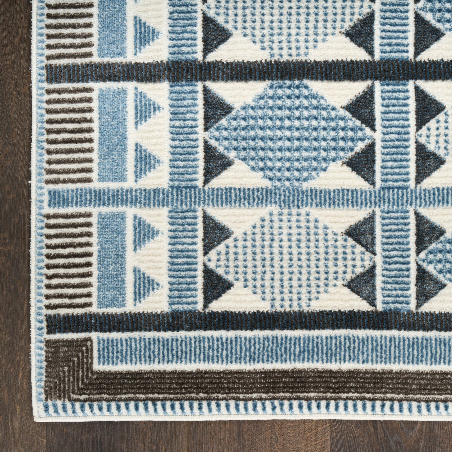 Nourison NORDIC NRC06 Blue Rug - Love-Rugs