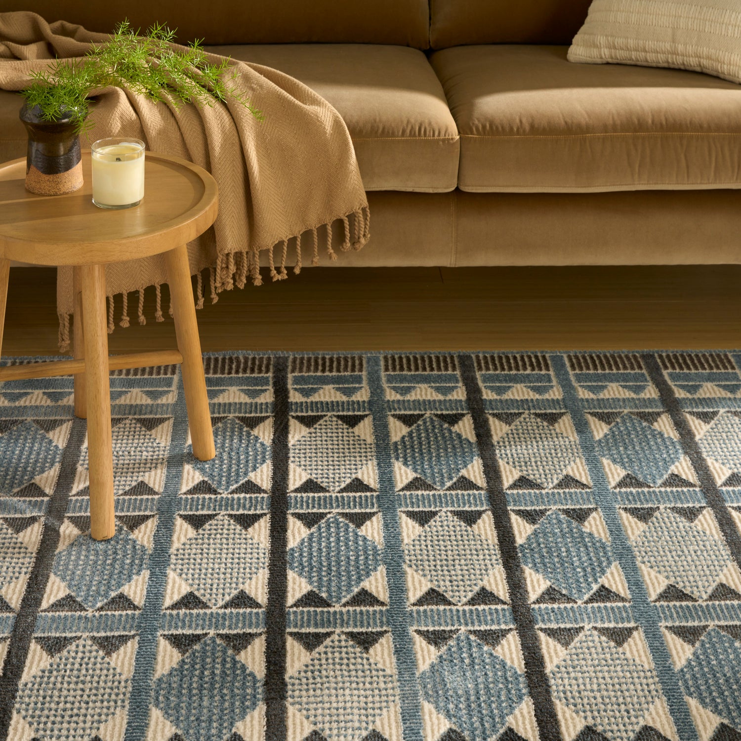 Nourison NORDIC NRC06 Blue Rug - Love-Rugs