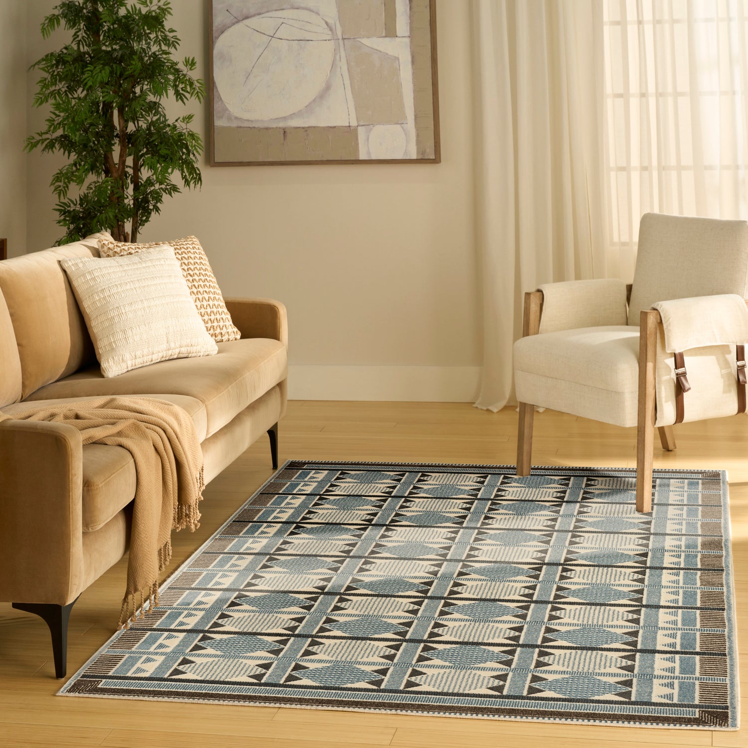 Nourison NORDIC NRC06 Blue Rug - Love-Rugs